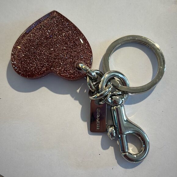 COACH Resin Heart Chunky Keychain - Picture 4 of 4